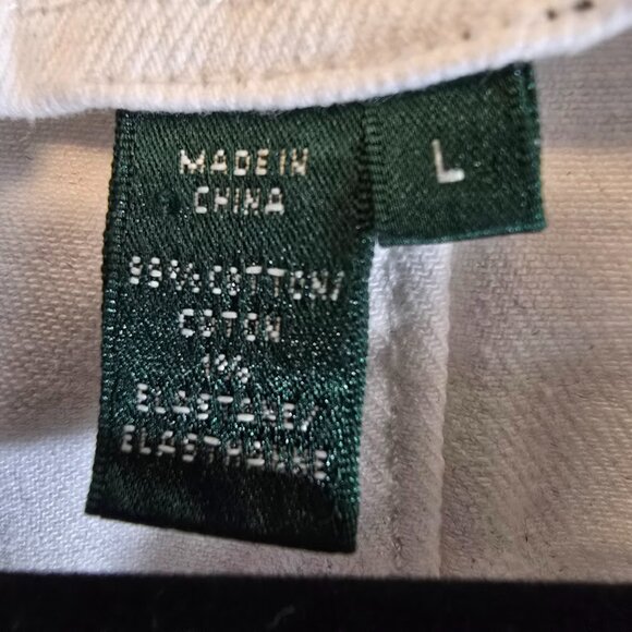 LAUREN JEANS CO RALPH LAUREN SIZE LARGE WOMENS JACKET MILITARY STYLE WHITE DENIM - Picture 3 of 10
